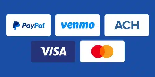 FanDuel sportsbook banking methods showcasing Paypal, Venmo, ACH, Visa and MasterCard